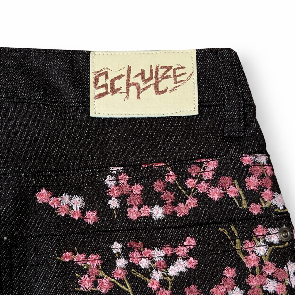 Cherry Blossom Denim Shorts