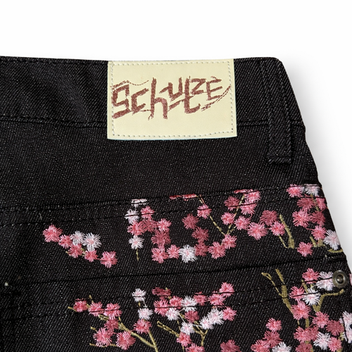 Cherry Blossom Denim Shorts
