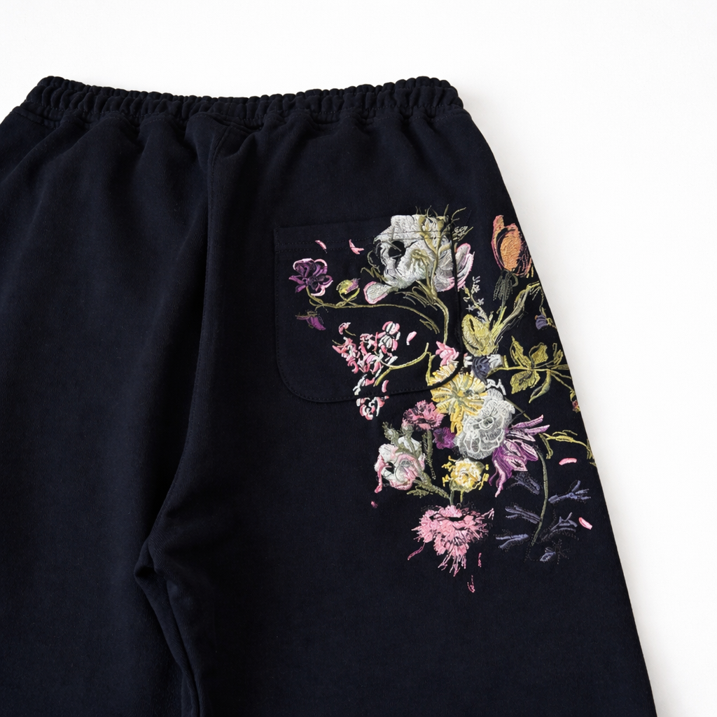 Floral Embroidered Sweatpants