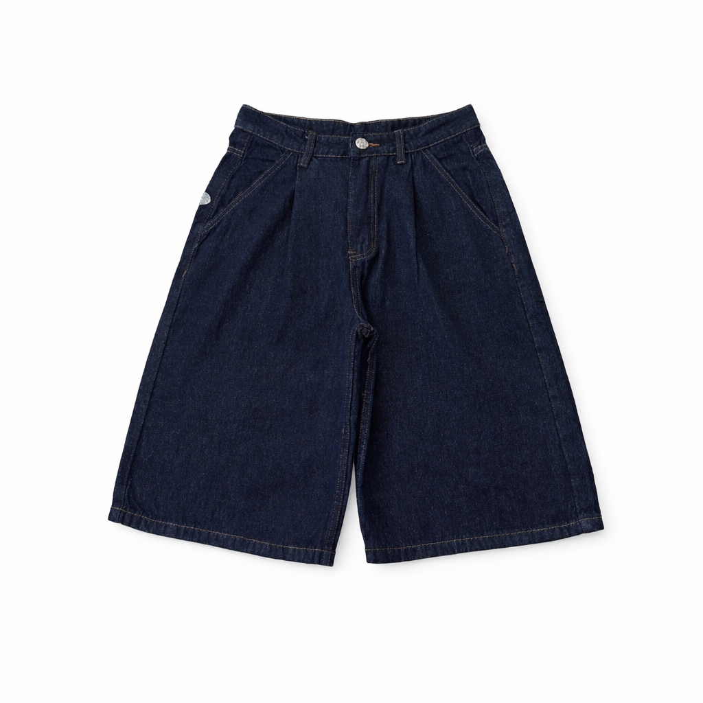 Window Embroidered Denim Shorts