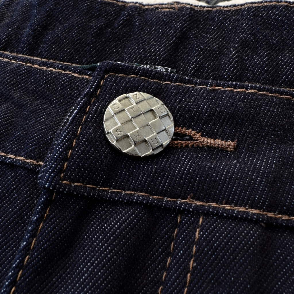 Window Embroidered Denim Shorts