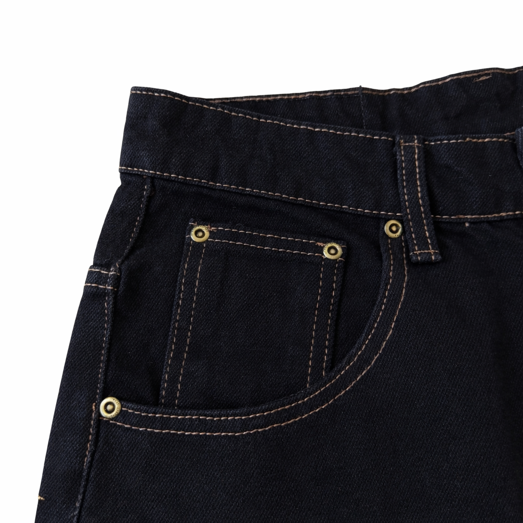 Floral Skull Embroidered Denim Jeans