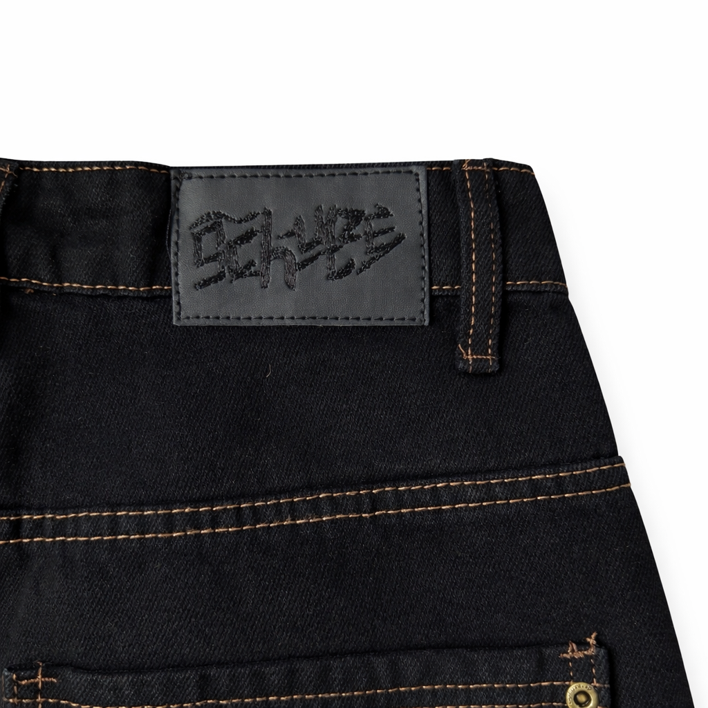 Floral Skull Embroidered Denim Jeans