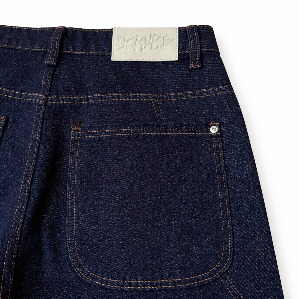 Blossom Panel Raw Denim Jeans