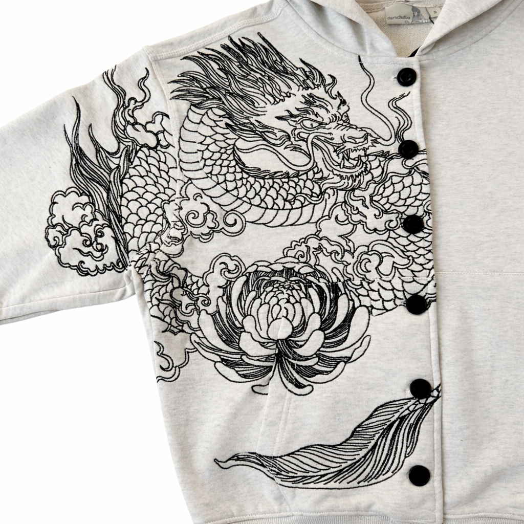 Dragon Embroidered Hoodie