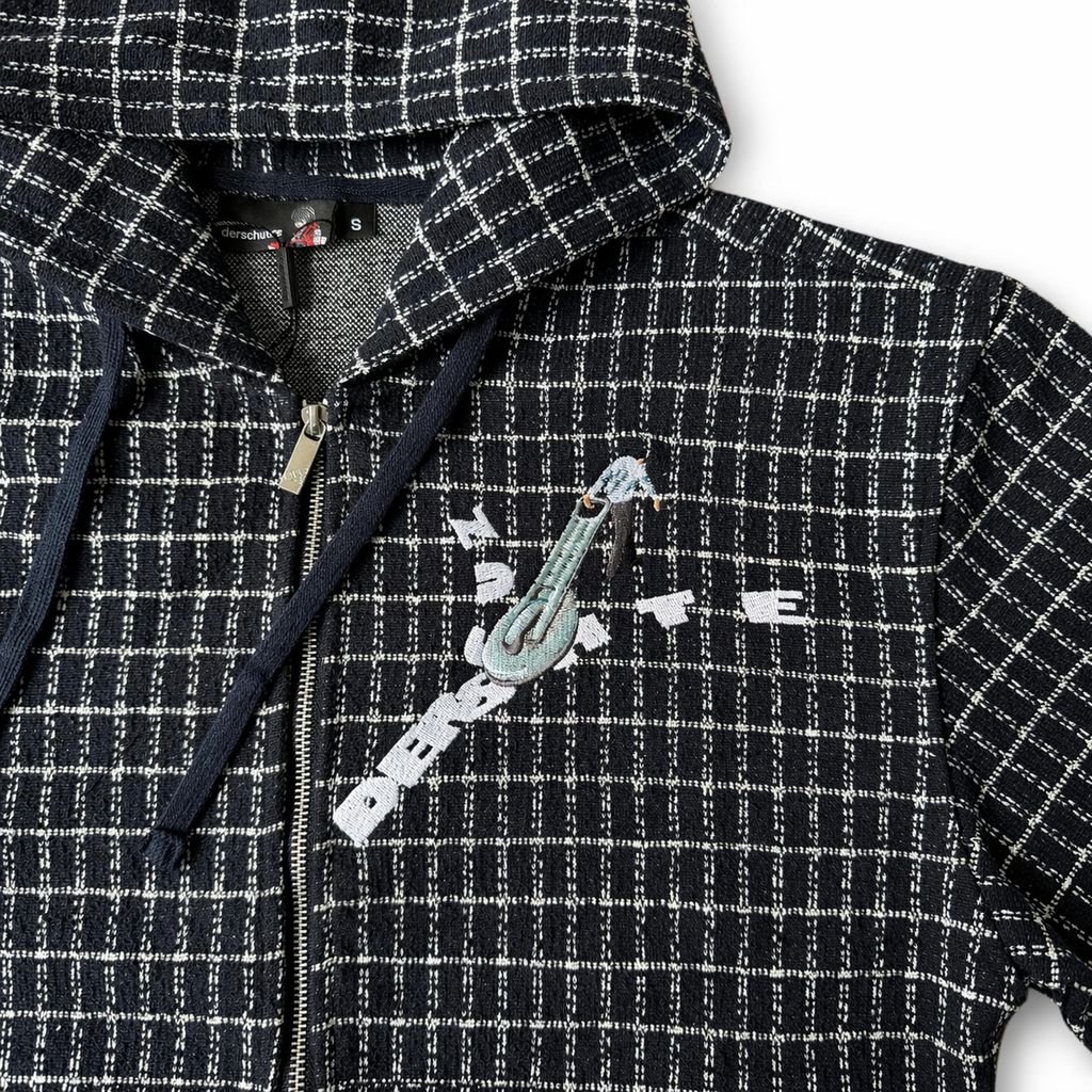 Grid Zip Hoodie