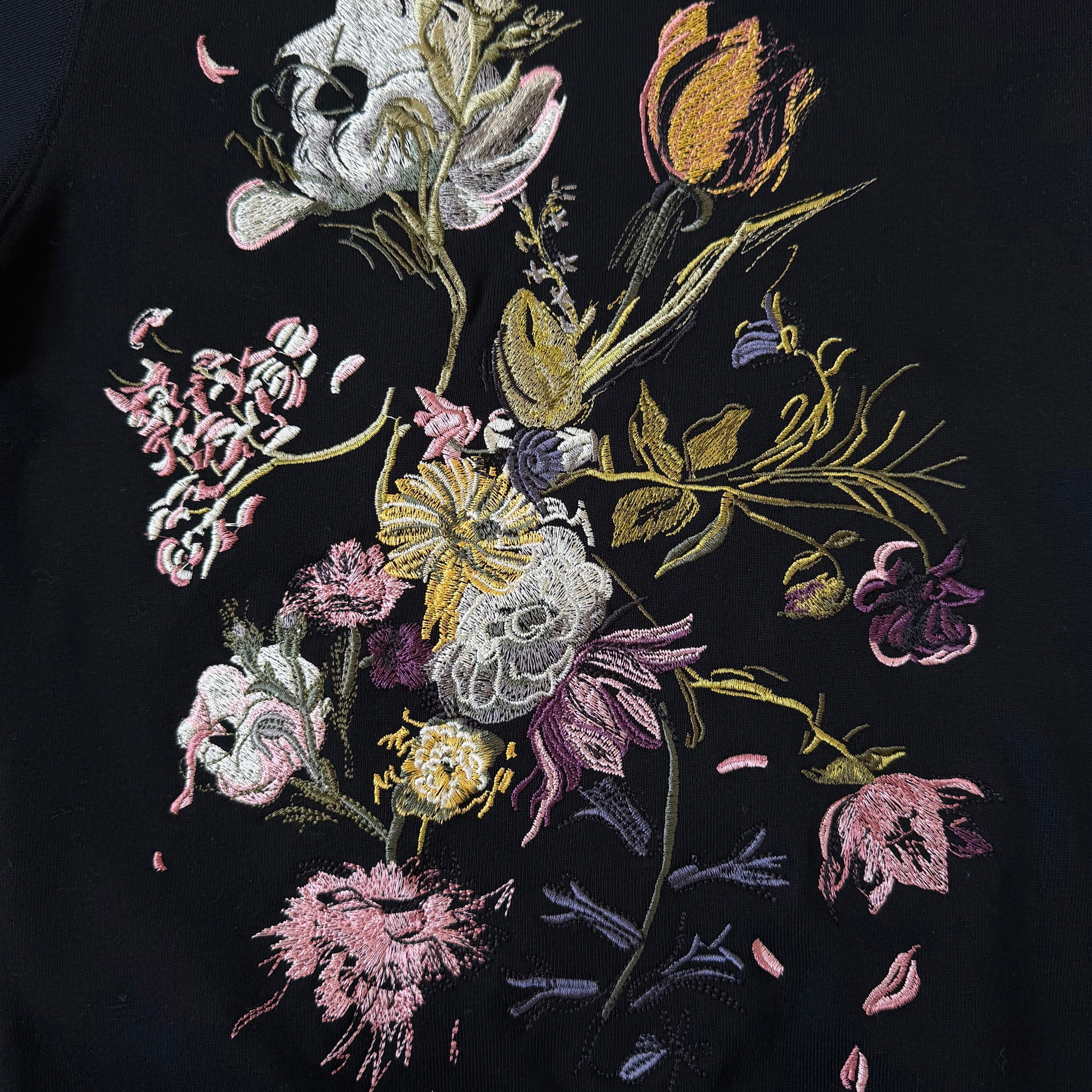 Floral Embroidered Hoodie