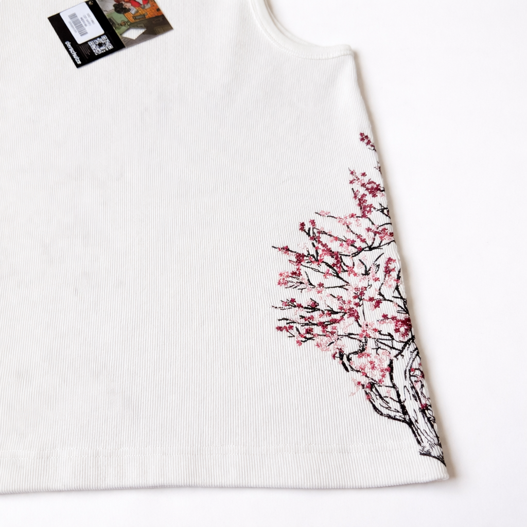 Ivory Blossom Rib Tank