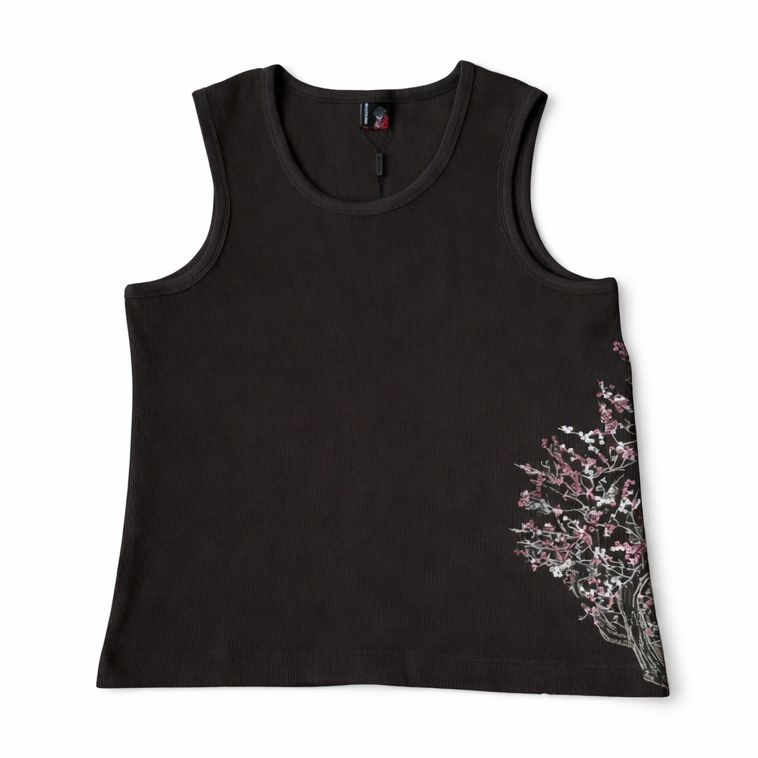 Midnight Blossom Rib Tank