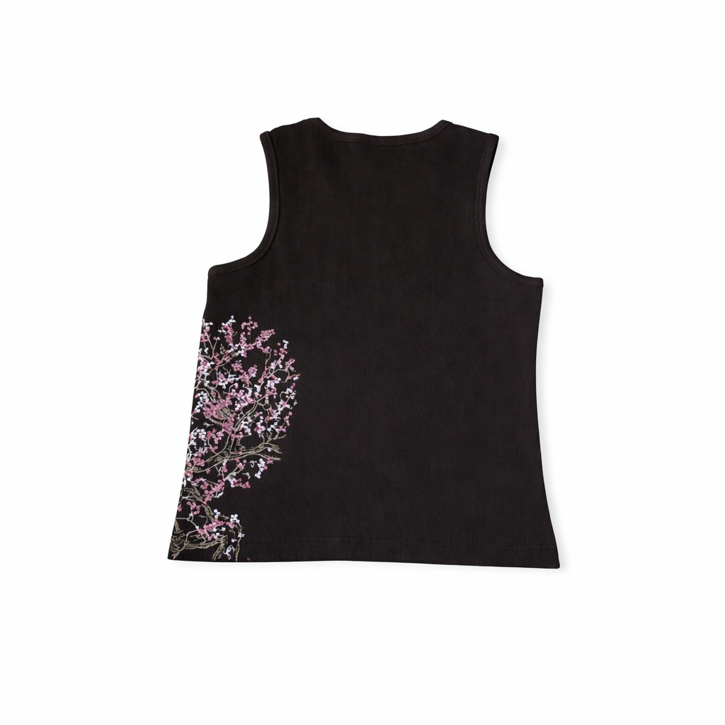 Midnight Blossom Rib Tank